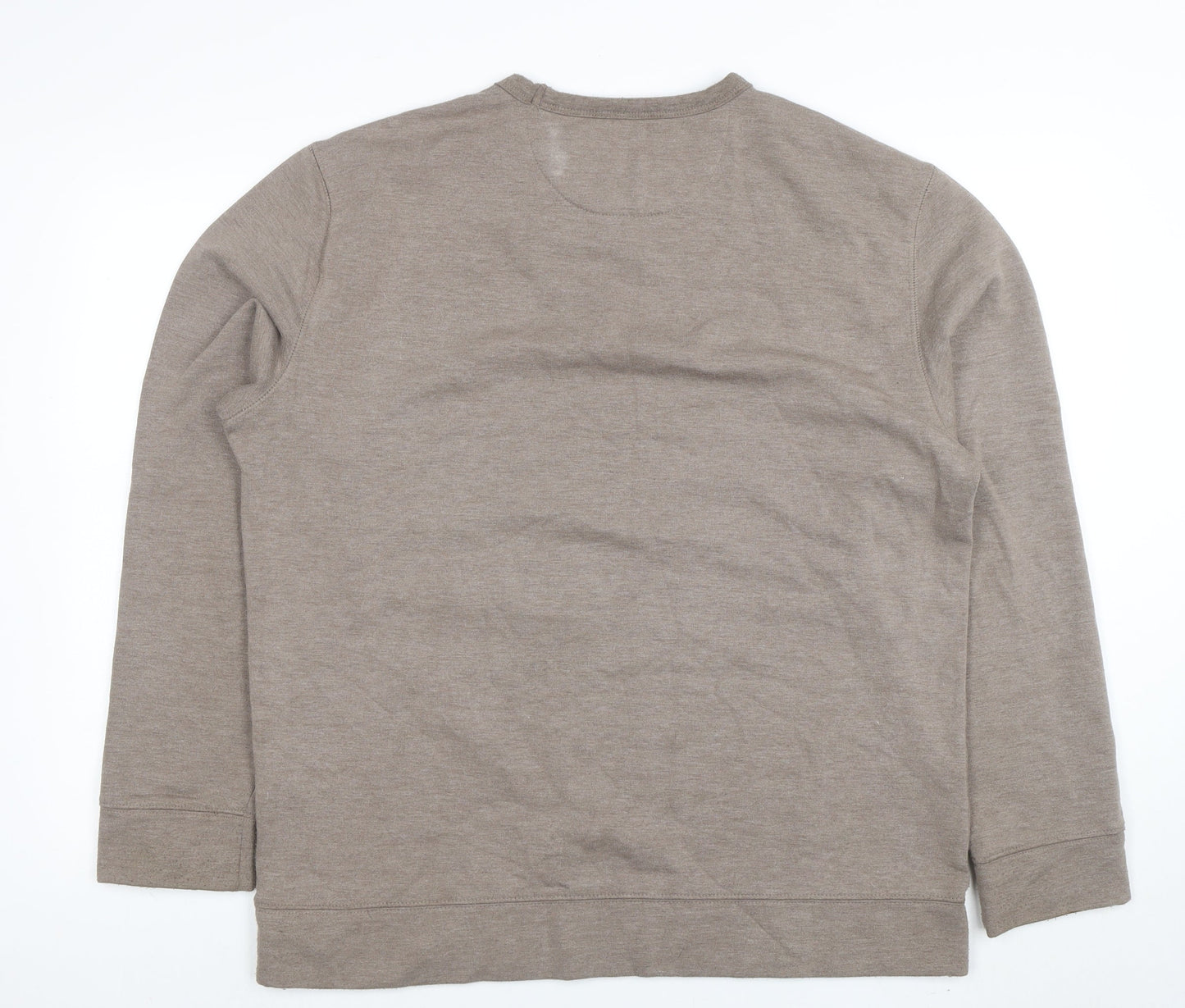 JACHS New York Men's Brown Pullover Sweatshirt L Crew Neck