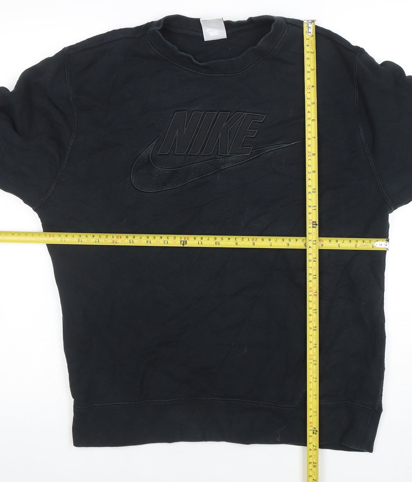 Nike Men's Black Logo Crew Neck Fleece Sweatshirt Size S