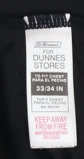 Dunnes Stores Men’s Black & Orange Graphic Long Sleeve Athletic T-Shirt Size S