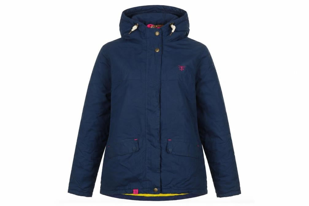 Lighthouse Women Blue Parka Waterproof Hooded Jacket Size 8
