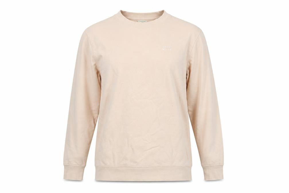 Jack Wills Womens Beige Crew Neck Pullover Sweatshirt UK 12
