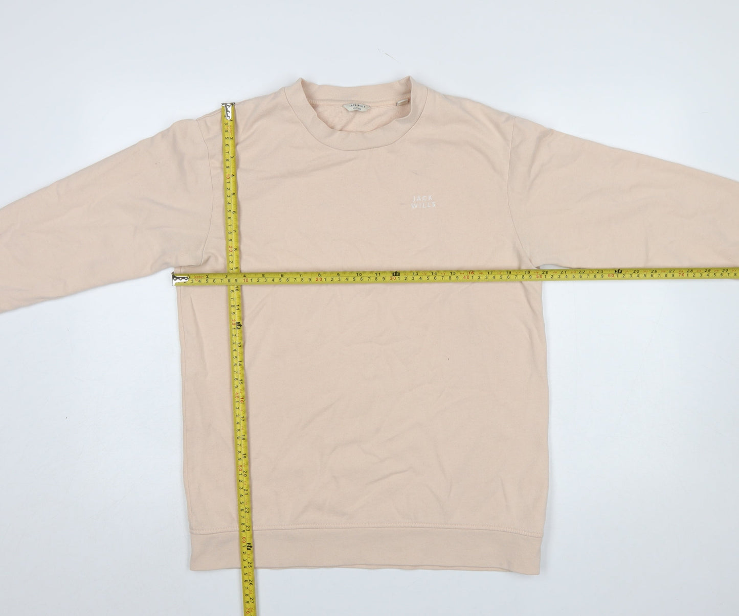 Jack Wills Womens Beige Crew Neck Pullover Sweatshirt UK 12