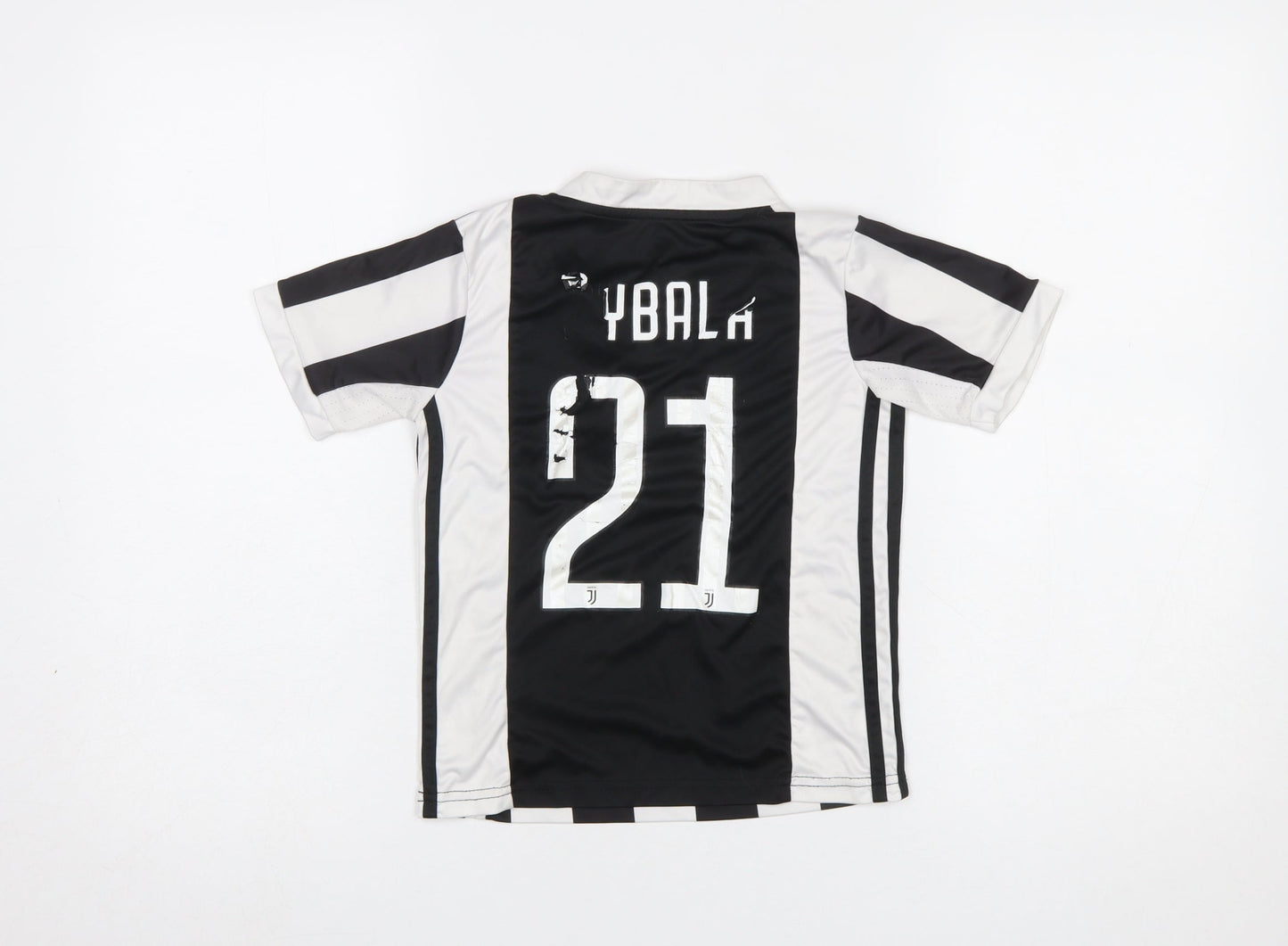 Adidas Boys Black White Juventus Football Jersey Shirt Size 18 Years