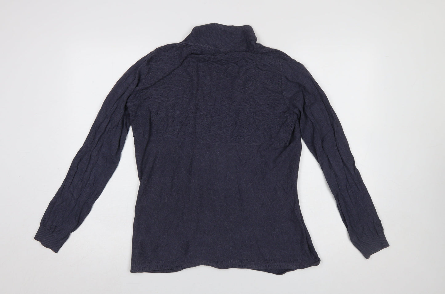 FatFace Womens Blue Cotton Linen Long Sleeve Cardigan Size 12
