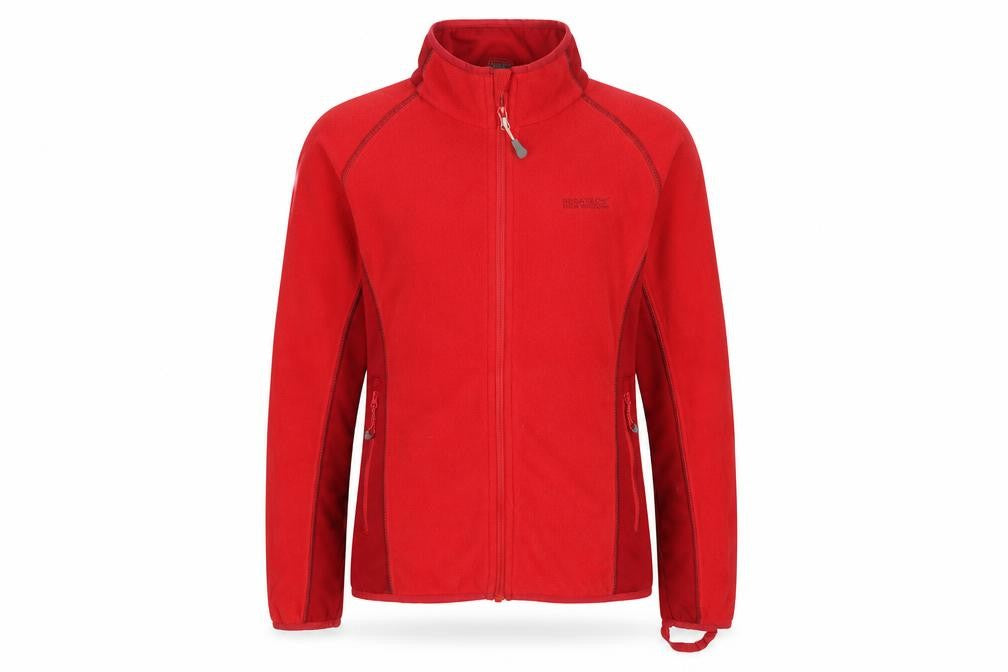 Regatta Women's Red Fleece Full Zip Outdoor Jacket Size 8