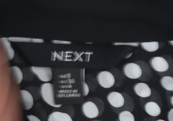 Next Women’s Black & White Polka Dot Sheer Long Sleeve Blouse UK 8
