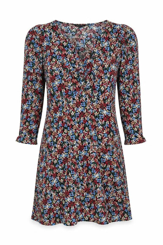 Peacocks Women’s Multicoloured Floral A-Line Dress Size 12