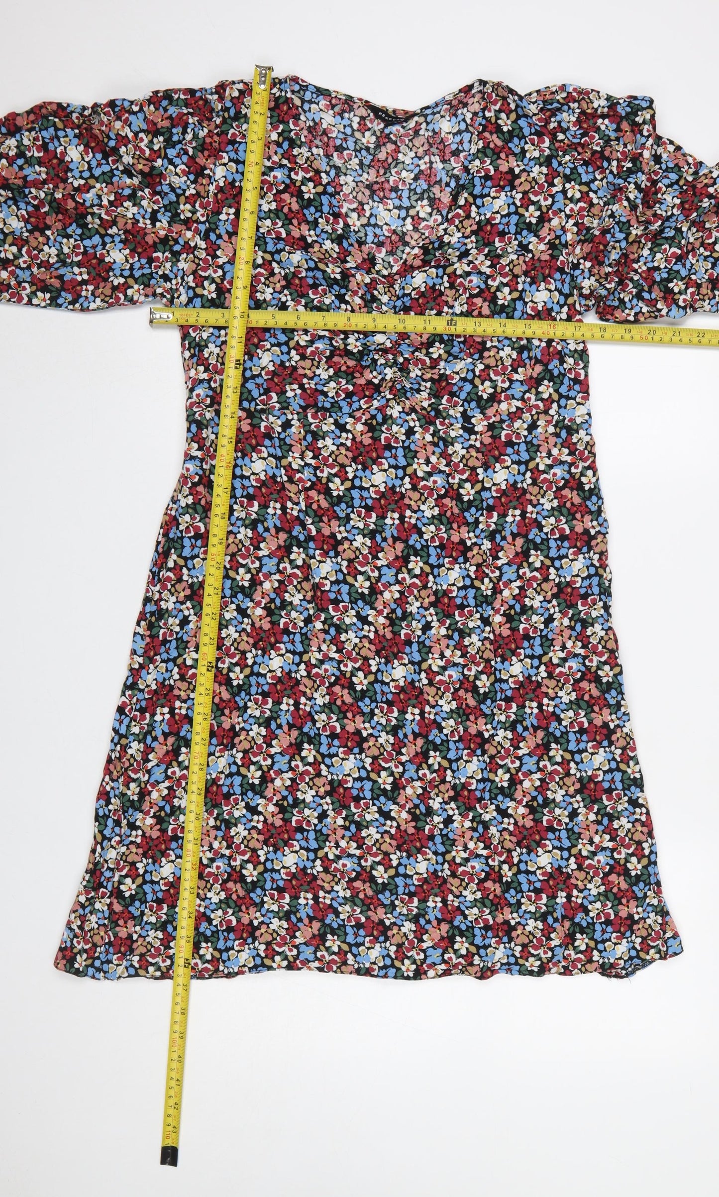 Peacocks Women’s Multicoloured Floral A-Line Dress Size 12