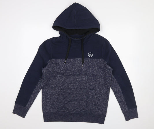 Hollister Men's Blue Pullover Hoodie XS Fleece Cotton Blend