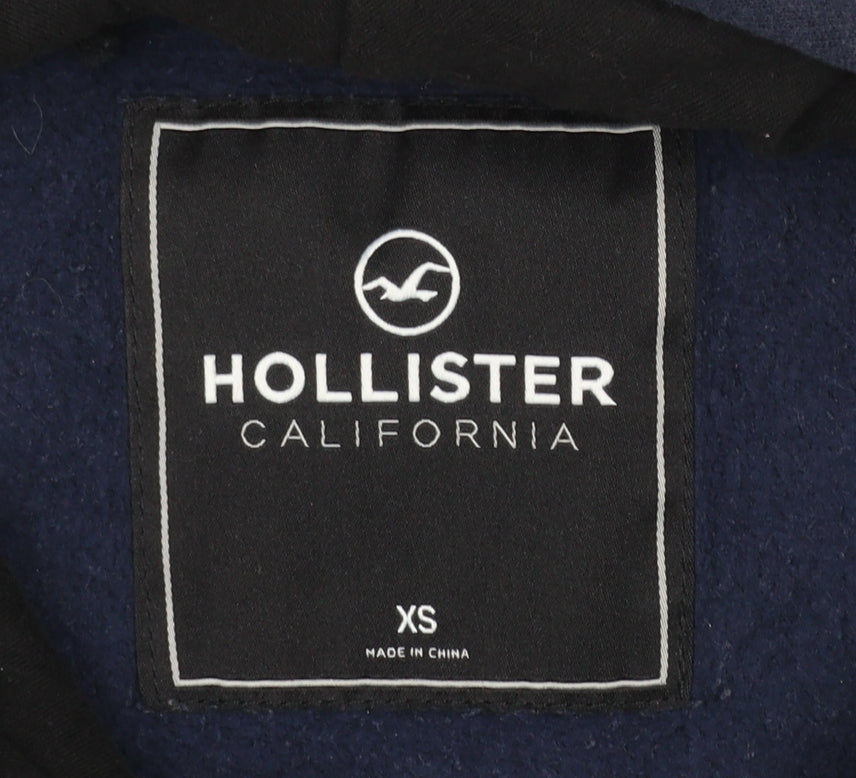 Hollister Men's Blue Pullover Hoodie XS Fleece Cotton Blend