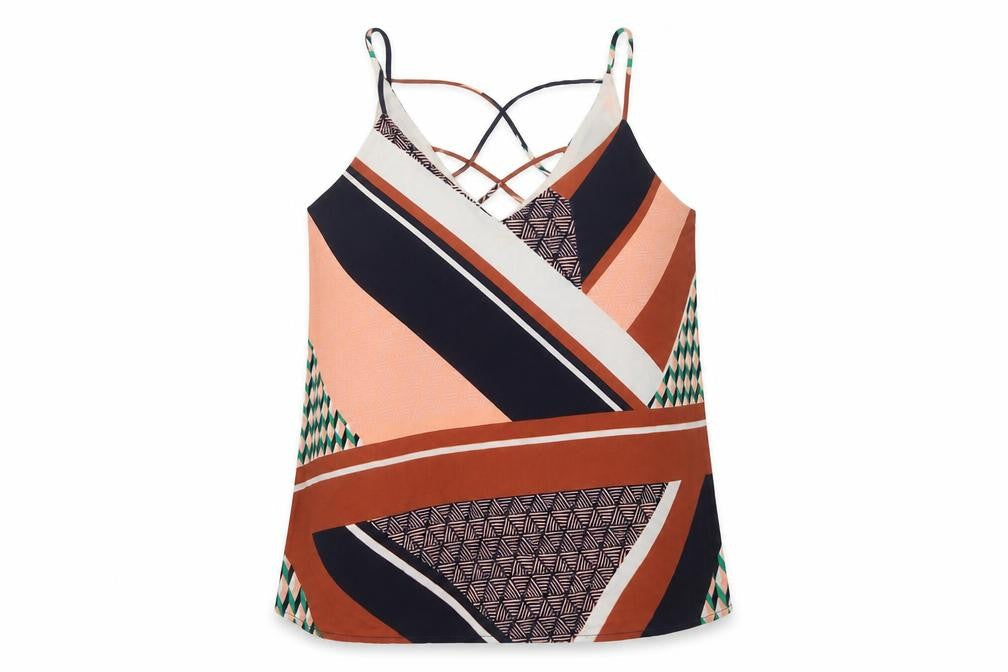 River Island Women's Multicoloured Geometric Camisole Top Size 12