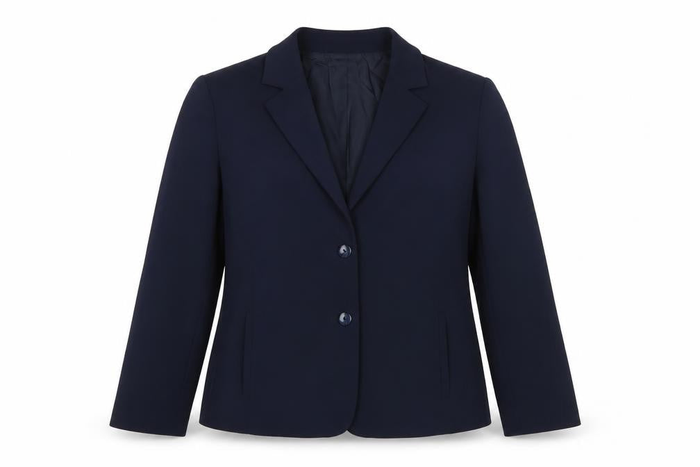 Traffic Women Navy Blue Size 16 Classic Single-Breasted Blazer