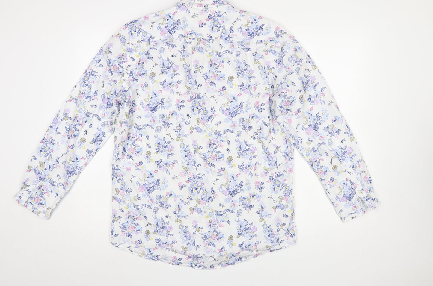Turner & Sanderson Men’s Multicoloured Floral Cotton Button-Up Shirt 15.5”