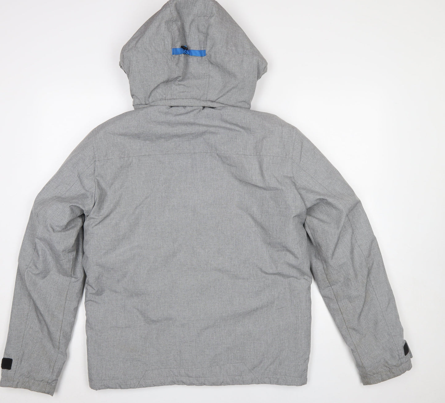 Jack & Jones Men's Grey Hooded Windbreaker Jacket Size M