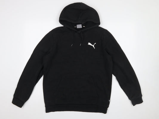 Puma Men's Black Pullover Hoodie Medium Regular Fit Sportswear