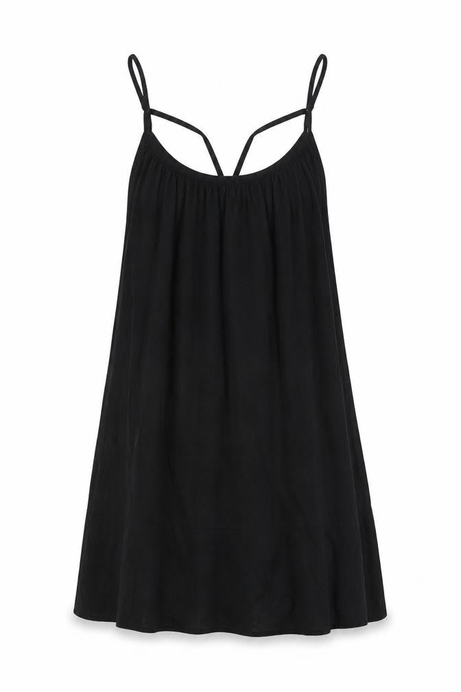 New Look Women’s Black Strappy Sleeveless Short Slip Dress Size S