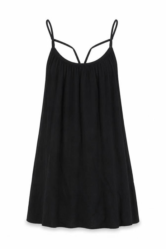 New Look Women’s Black Strappy Sleeveless Short Slip Dress Size S