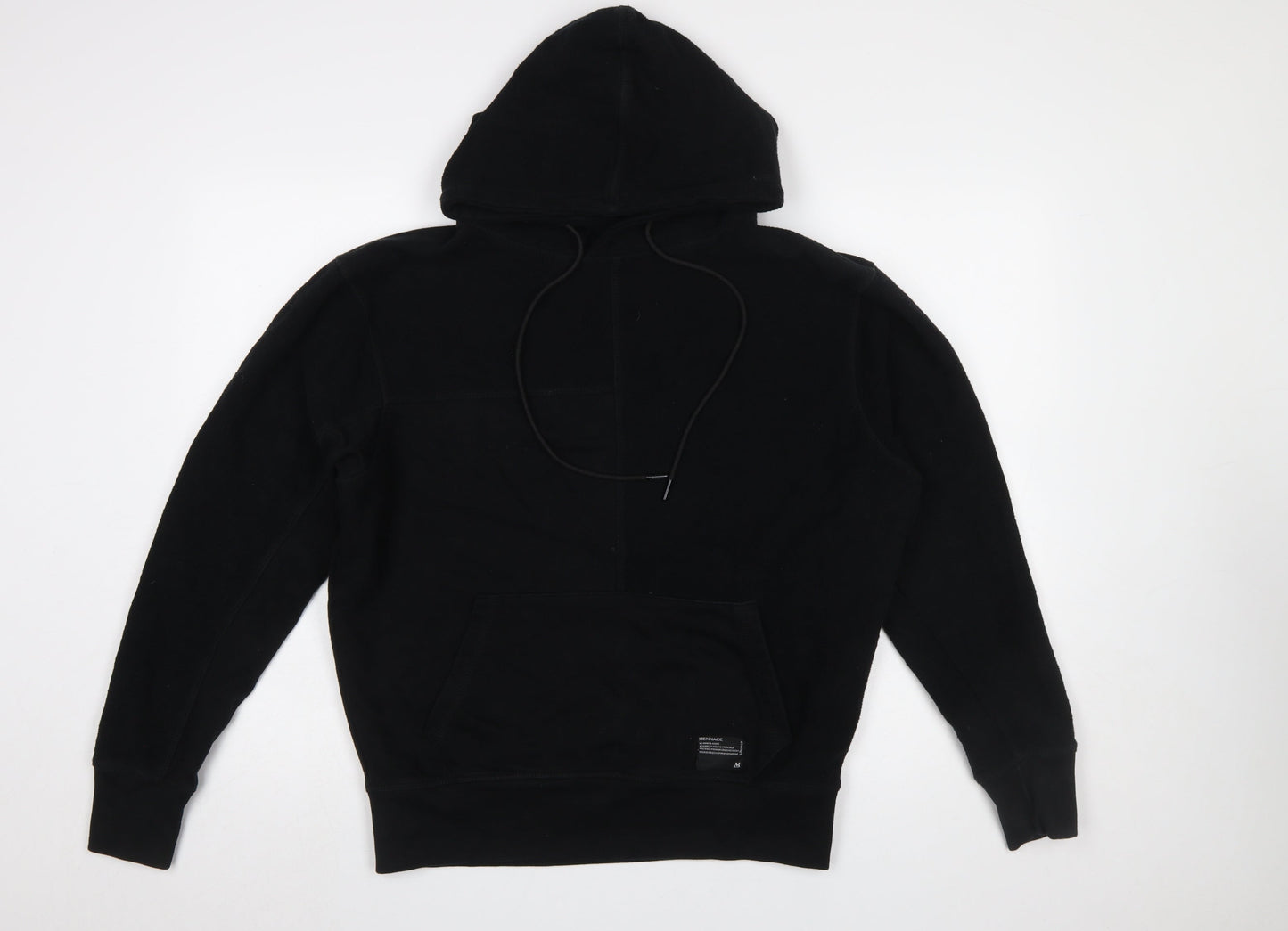 Mennace Men's Black Regular Fit Pullover Hoodie Size M