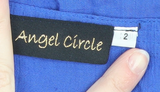 Angel Circle Womens Blue Viscose Tunic Blouse Size 12