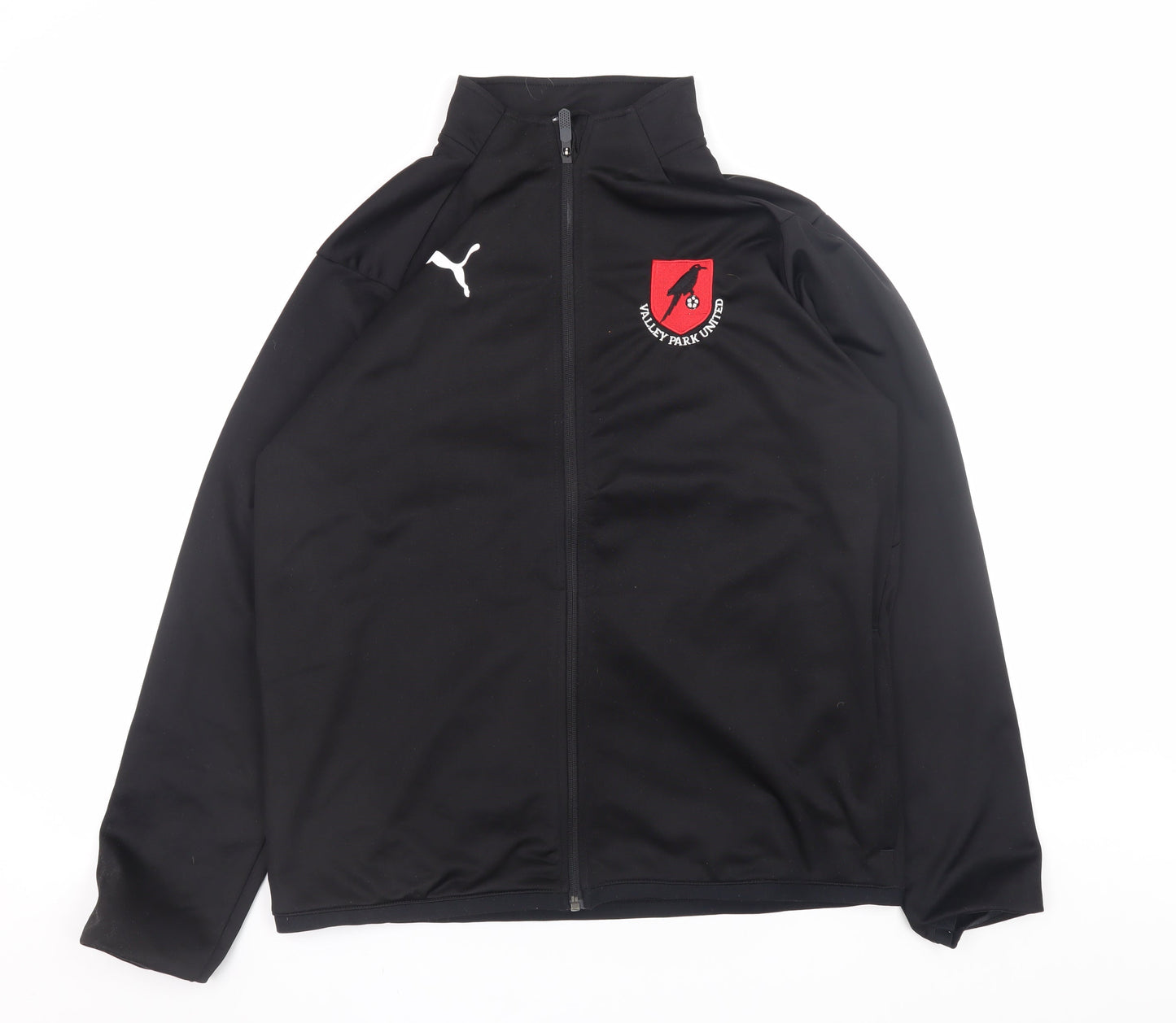 Puma Men’s Black Football Training Track Jacket L Full Zip Polyester