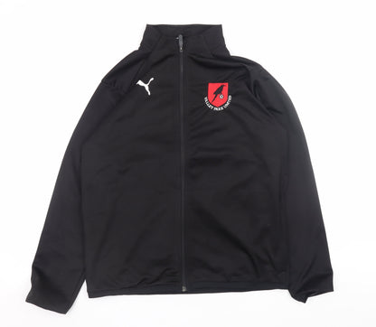 Additional front view of Puma Men’s Black Football Training Track Jacket L Full Zip Polyester