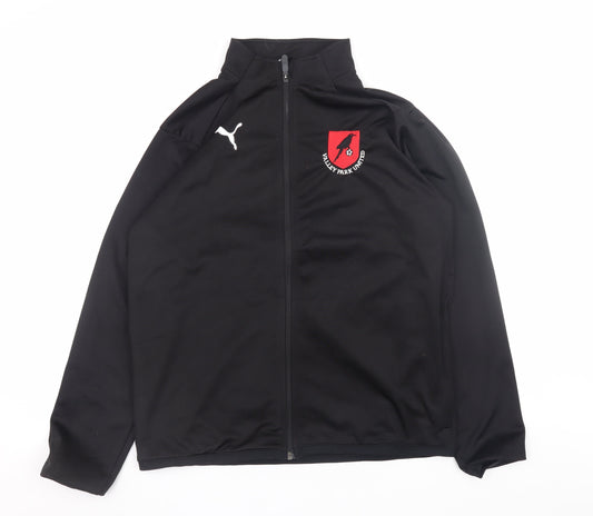 Puma Men’s Black Football Training Track Jacket L Full Zip Polyester