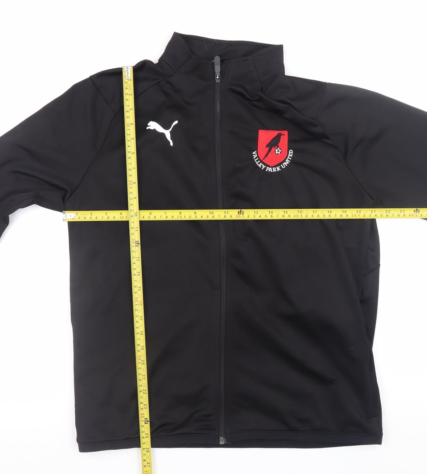 Puma Men’s Black Football Training Track Jacket L Full Zip Polyester