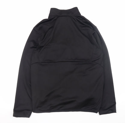 Close-up detail of Puma Men’s Black Football Training Track Jacket L Full Zip Polyester