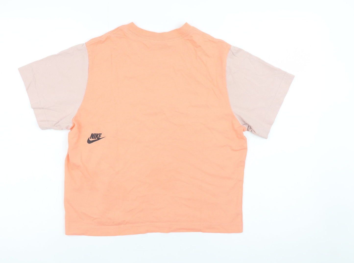 Nike Teens Orange Short Sleeve Cotton T-Shirt L Regular Fit