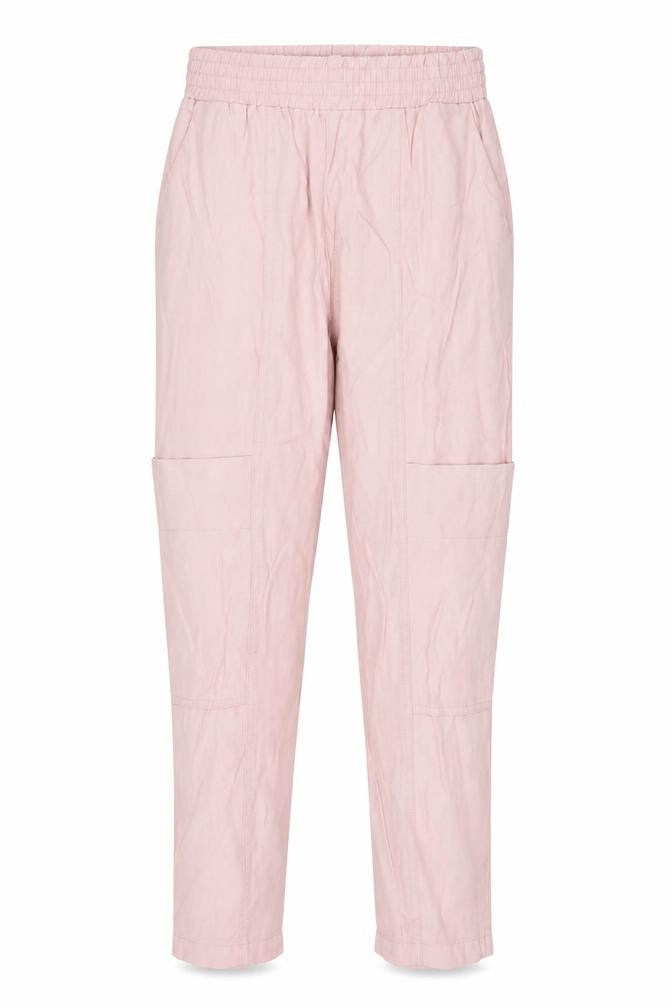 Zara Womens Pink Cargo Trousers XS Viscose Blend Elastic Waist