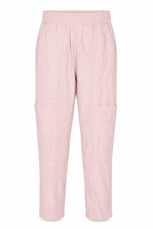 Zara Womens Pink Cargo Trousers XS Viscose Blend Elastic Waist