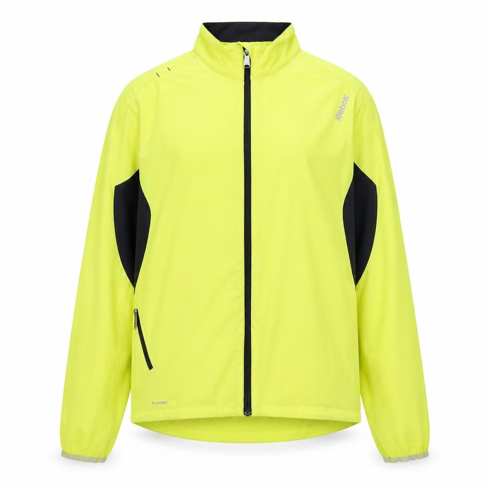 Reebok Men's Yellow Windbreaker Jacket M Athletic Fit