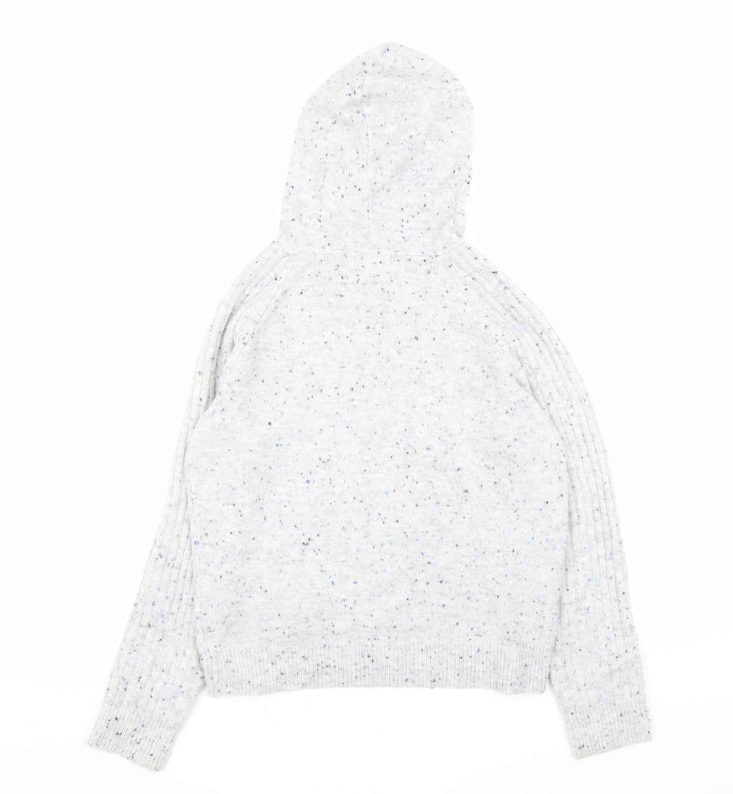 Marks and Spencer Women’s Grey Hooded Chunky-Knit Jumper Size S