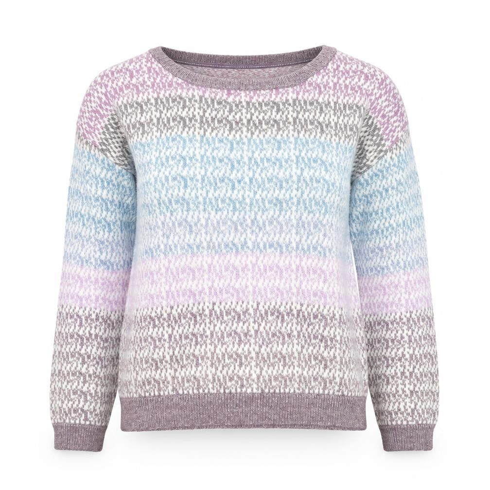 FatFace Womens Multicoloured Knit Crew Neck Jumper Size 10