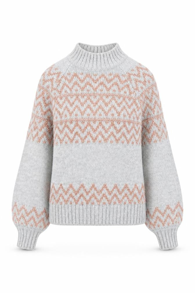 Next Women’s Grey High Neck Chunky Knit Jumper Size 8
