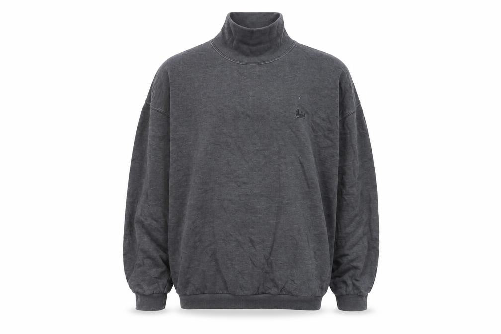 Wind Sportswear Men's Grey Roll Neck Fleece Sweatshirt XL Pullover
