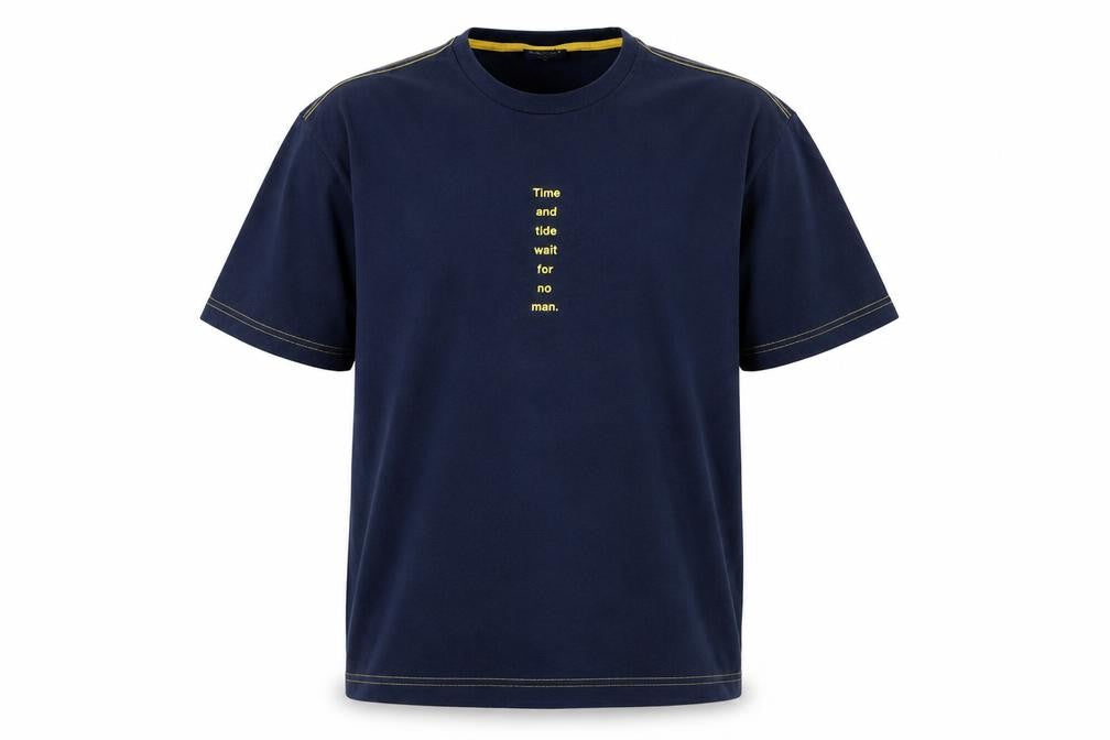 Nautica Men Blue XL Cotton Crew Neck Quote T-Shirt