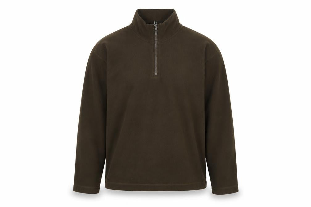 Calvin Klein Jeans Men's Brown XL Fleece 1/4 Zip Pullover Sweatshirt