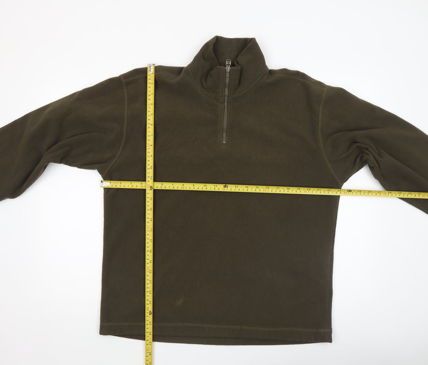 Calvin Klein Jeans Men's Brown XL Fleece 1/4 Zip Pullover Sweatshirt