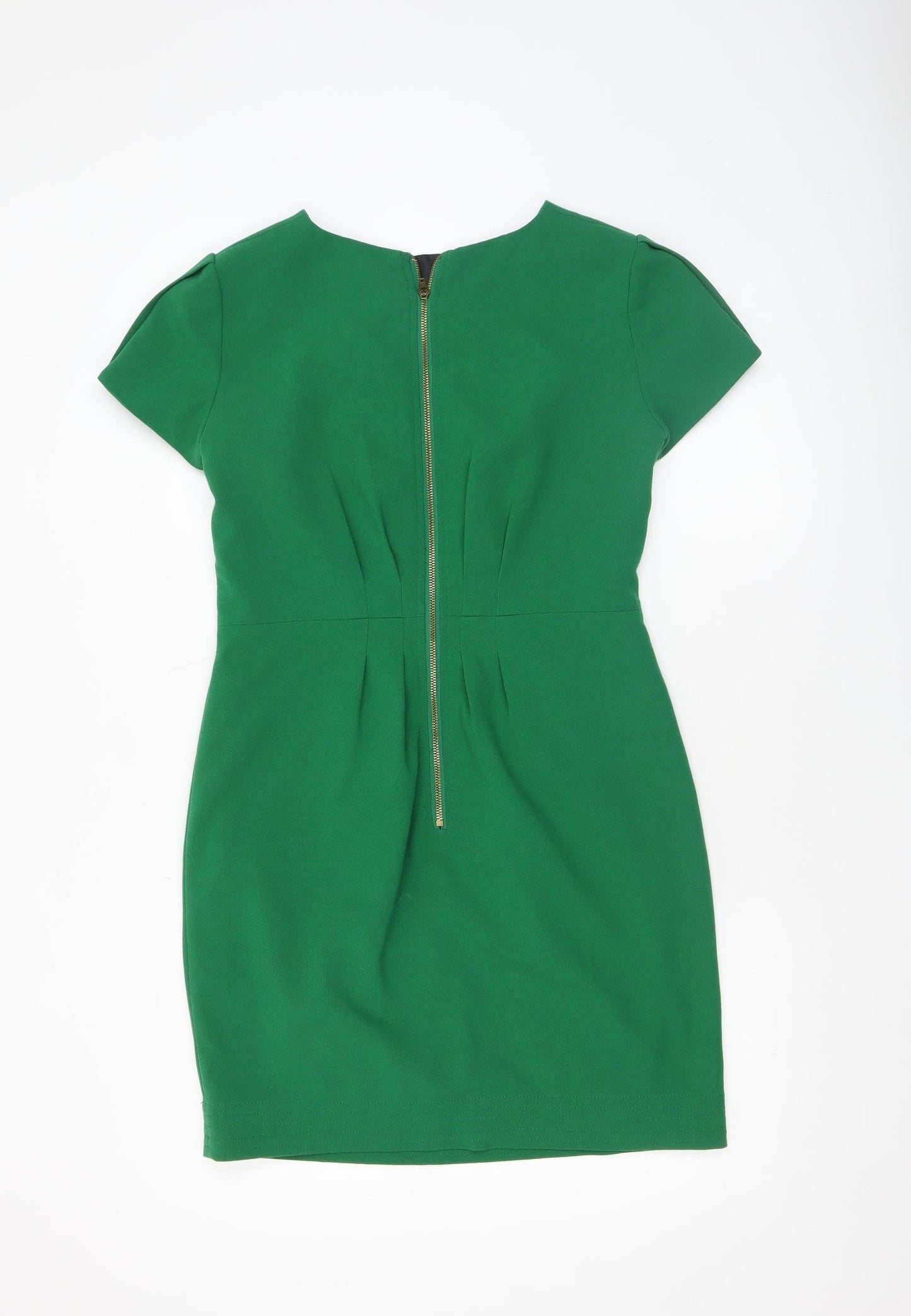 Jasper Conran Women’s Green Sheath Dress Size 8 Short Sleeve Workwear