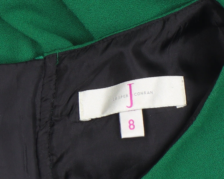 Jasper Conran Women’s Green Sheath Dress Size 8 Short Sleeve Workwear