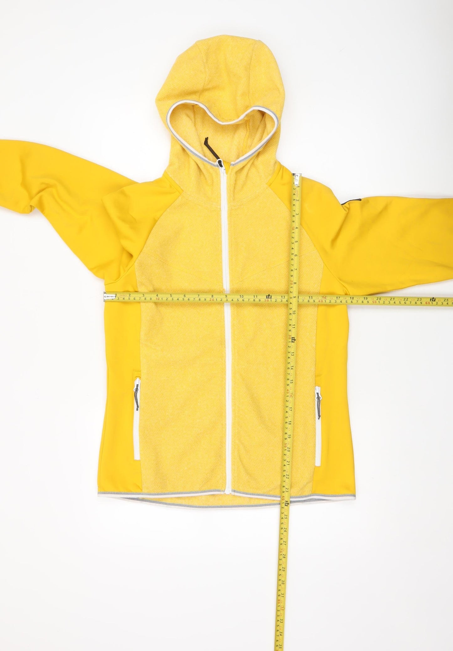 Icepeak Women Yellow Full Zip Hooded Softshell Jacket Size L