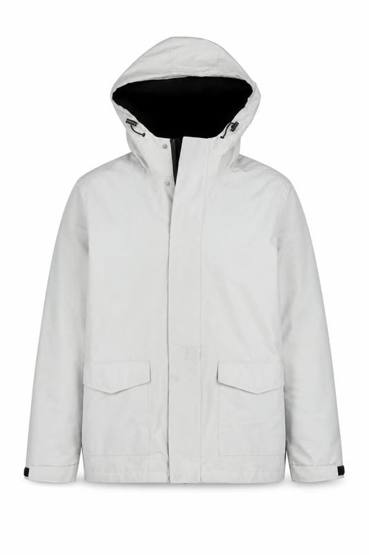Primark Men's Grey Waterproof Hooded Parka Jacket Size Small
