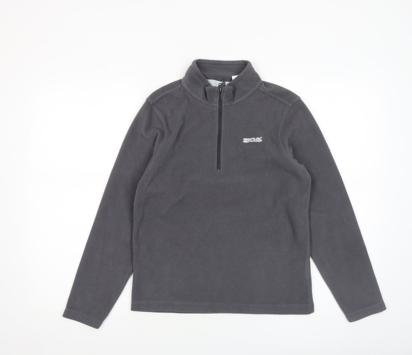 Regatta Boys Grey Fleece 1/4 Zip Sweatshirt 13 Years Outdoor Pullover