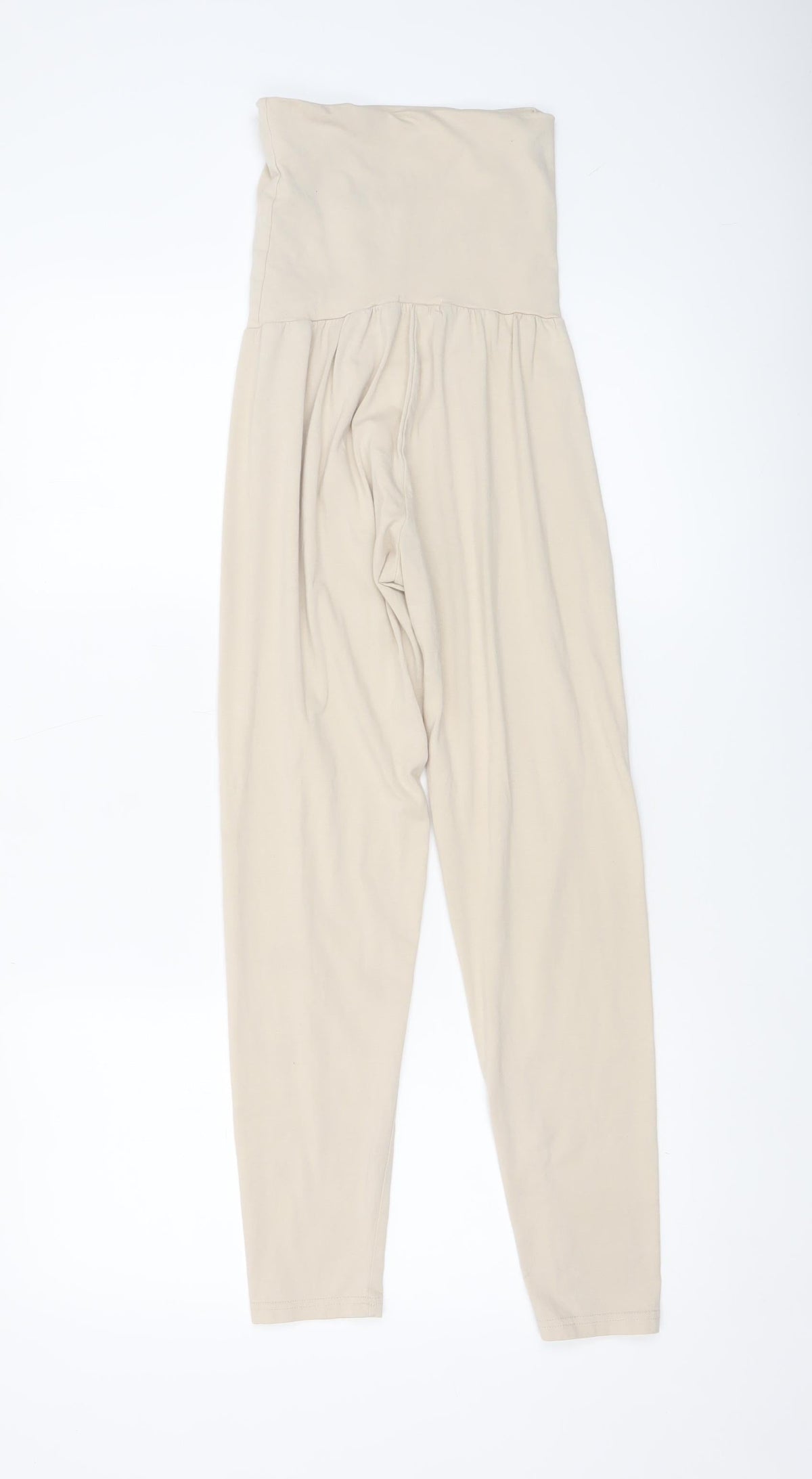 PrettyLittleThing Women’s Beige High Waist Stretch Leggings Size 8