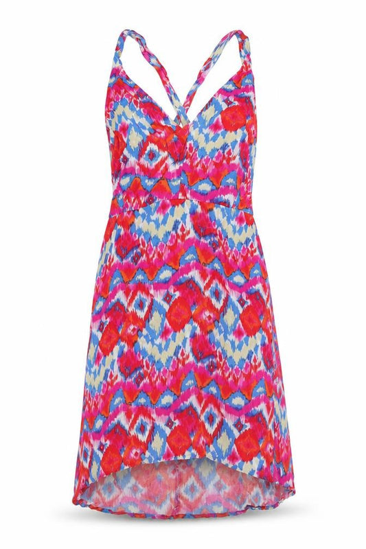 Zara Women Multicoloured Size 10 Bohemian Sleeveless Ruffle Slip Dress