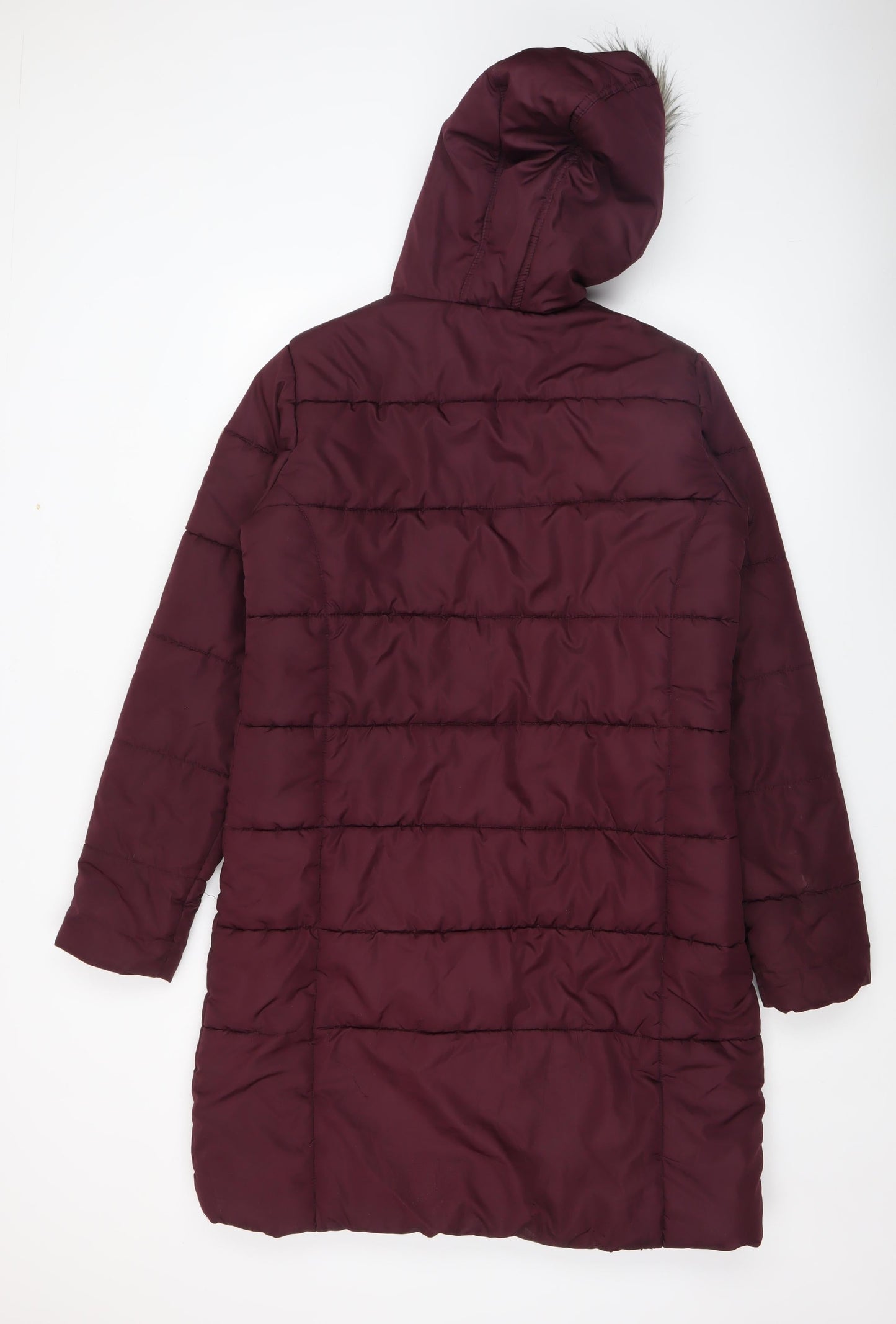 Regatta Women's Red Long Hooded Puffer Coat Size 14