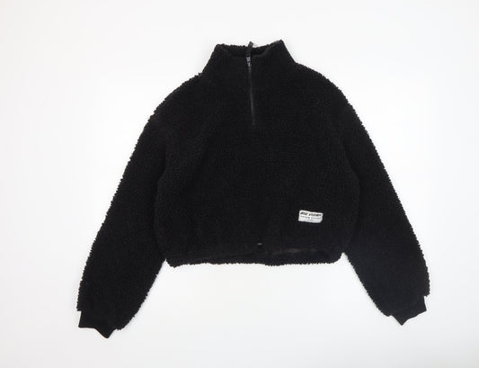 H&M Divided Women’s Black Fleece Pullover Sweatshirt Size S