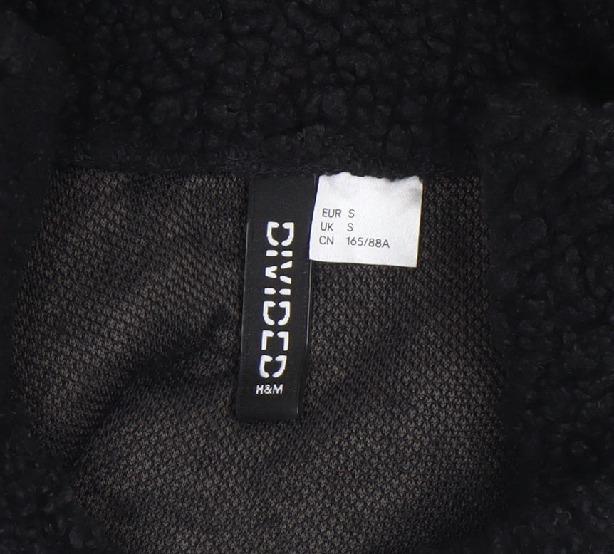 H&M Divided Women’s Black Fleece Pullover Sweatshirt Size S