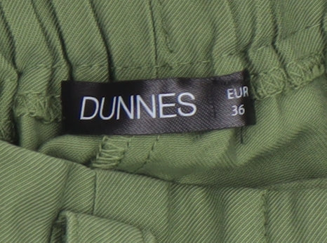 Dunnes Women’s Green High Waist Belted Cargo Trousers Size 8